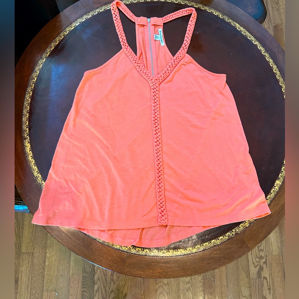 American Eagle Coral Braid Tank